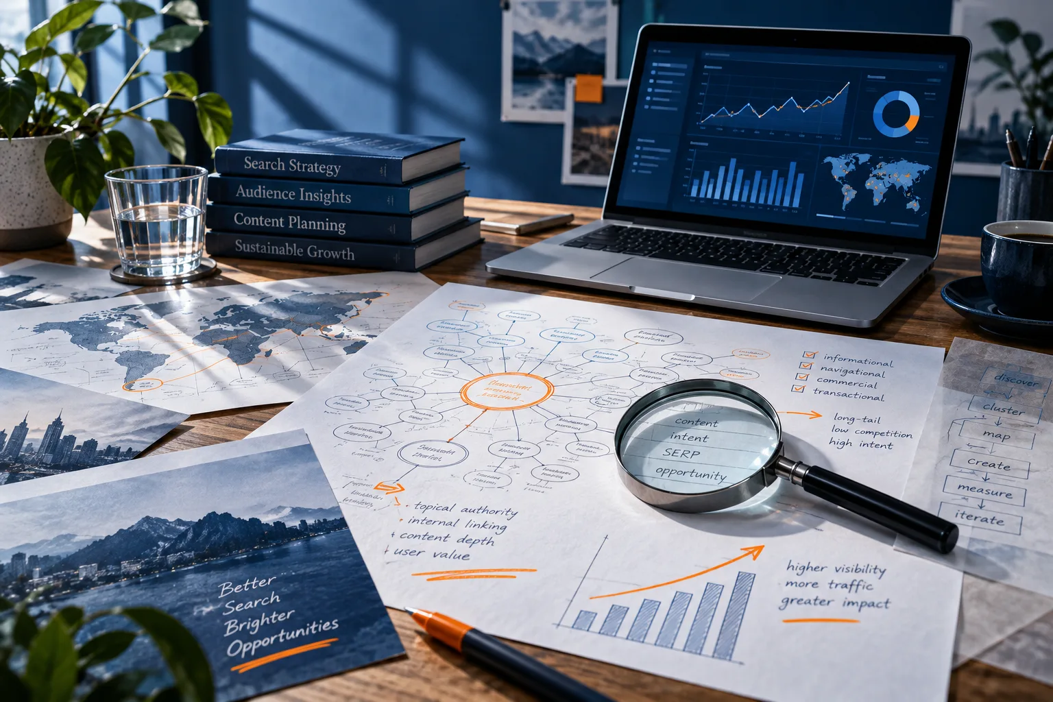 Minh họa nghiên cứu SEO và cấu trúc website